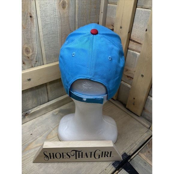 Mtv MUSIC TELEVISION BLUE RED ADJUSTABLE BASEBALL CAP American Flag Patriotic - Picture 3 of 7